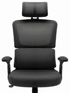 Fotele i krzesła biurowe - Fotel biurowy ergonomiczny obrotowy Hell's Chair HC- 1011 BLACK Czarny TKANINA - miniaturka - grafika 1
