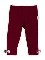 Legginsy - Dziewczęce legginsy z kokardką bordowe Nicol,r.104 - miniaturka - grafika 1