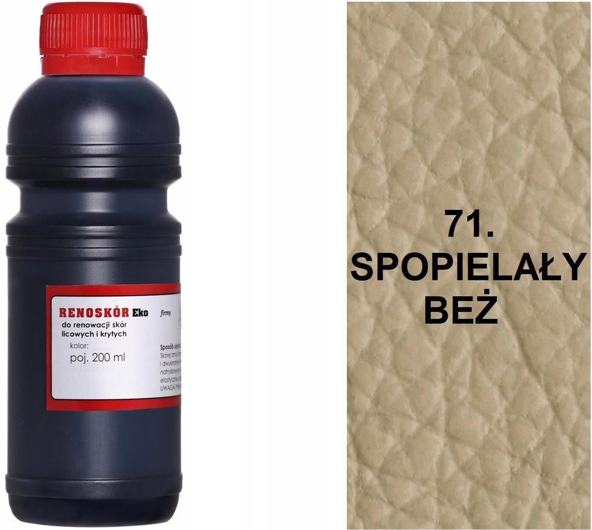 G12-91 SPOPIELAŁY BEŻ 71 RENOSKÓR FARBA DO RENOWACJI SKÓRY LICOWEJ + LAKIER