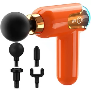 Mini pistolet do masażu mocny masażer gun przenośny + 4 końcówki - Masażery - miniaturka - grafika 1