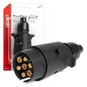 Akcesoria do przyczep i kamperów - Wtyk wtyczka przyczepy plastikowa 7 pin amio-03215 - miniaturka - grafika 1