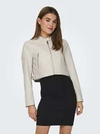 Kurtki damskie - ONLY Kurtka "ONLBEST" w kolorze białym ze skóry syntetycznej - miniaturka - grafika 1