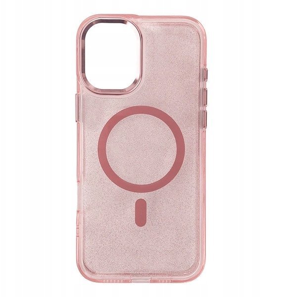 Etui brokatowe Glitter Case z MagSafe na Samsung Galaxy A16 5G - różowe