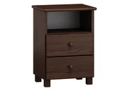 Szafki nocne - Szafka sosnowa TINA S2 orzech - miniaturka - grafika 1