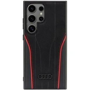 Audi Genuine Leather MagSafe S24 Ultra S928 czarno-czerwony/black-red hardcase AU-TPUPCS24U-R8/D3-RD - Etui i futerały do telefonów - miniaturka - grafika 1