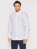 Koszule męskie - TOMMY HILFIGER Tailored Koszula Circle Print MW0MW23269 Biały Regular Fit - miniaturka - grafika 1