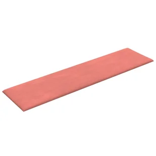 Lumarko Panele ścienne, 12 szt., różowe, 60x15 cm, aksamit, 1,08 m² - Panele ścienne i boazeria - miniaturka - grafika 6