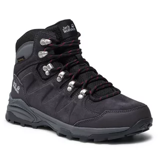 Buty trekkingowe damskie - Trekkingi JACK WOLFSKIN - Refugio Texapore Mid W 4050871 Dark Steel/Purple - grafika 1