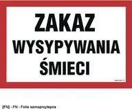 Tablice BHP - SIGNPROJECT OD020 - Zakaz wysypywania śmieci 750x500 - miniaturka - grafika 1
