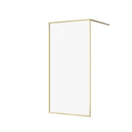 Kabiny prysznicowe - Kabina walk-in Cersanit Larga 100x200 złoty mat transparentne S164-073 - miniaturka - grafika 1