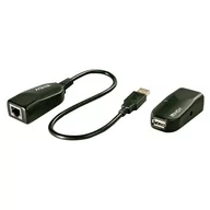 Kable - Extender USB 2.0 LINDY Cat.5 50m czarny - miniaturka - grafika 1