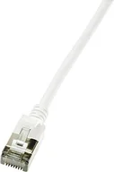 Kable miedziane - LogiLink Patchkabel CAT6A STP TPE SlimLine weiß 5,0m CQ9071S - miniaturka - grafika 1