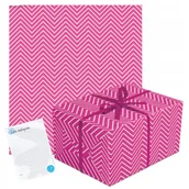 Scrapbooking - PAPIER prezentowy do PAKOWANIA PREZENTY urodziny Święta OZDOBNY FUKSJA róż - miniaturka - grafika 1