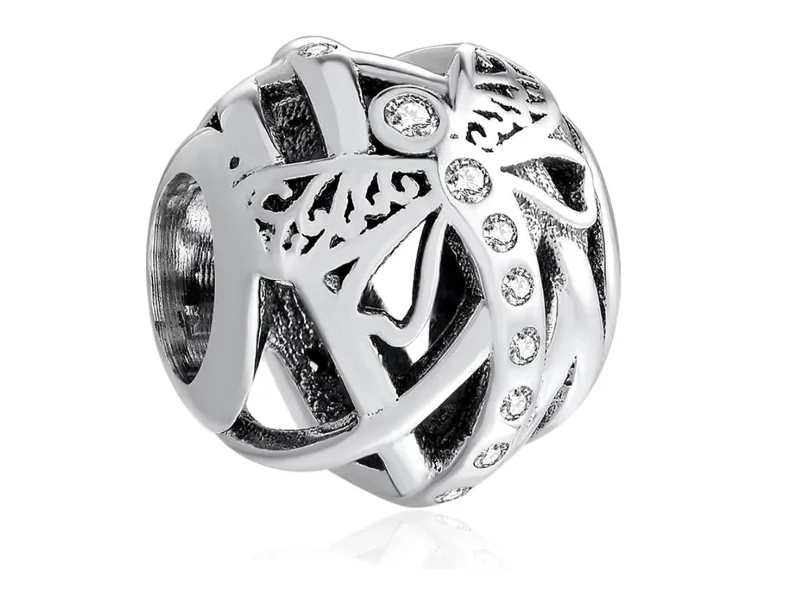 Pandora Valerio.pl Rodowany srebrny charms ważka dragonfly cyrkonie srebro 925 QS0804 QS0804