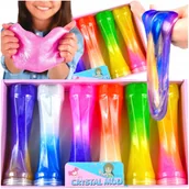 Masy plastyczne - Slime Glut Masa Plastyczna 6X Tęczowa Klepsydra Zestaw Dla Dzieci Prezent - miniaturka - grafika 1