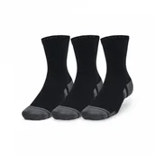 Skarpetki damskie - Skarpetki treningowe uniseks (3-pack) Under Armour UA Performance Cotton Mid - czarne - miniaturka - grafika 1