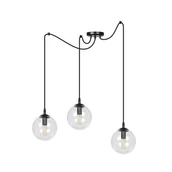 Lampy sufitowe - Emibig GIGI 3 BL TRANSPARENT 936/3 lampa wisząca 3x40W/E14 IP20 936/3 - miniaturka - grafika 1