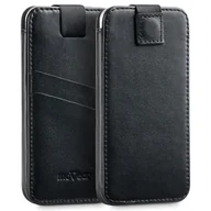 Etui i futerały do telefonów - moVear moVear Skórzane Etui Wsuwka do iPhone 8/7/6 Plus i telefonów o zbliżonych wymiarach | Eksluzywny Pokrowiec pocketCase C+ Skóra Gładka, Czarny AI68PPCPLSBBKBK - miniaturka - grafika 1