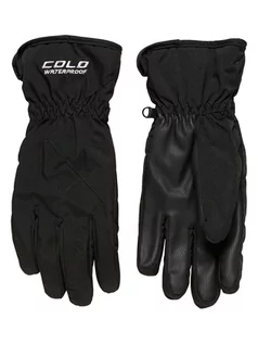 Rękawiczki dla dzieci - COLD Rękawiczki softshellowe "Cold" w kolorze czarnym - grafika 1