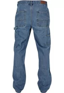 Spodenki męskie - Urban Classics Męskie spodnie jeansowe Double Knee, Light Blue Washed, 32 - miniaturka - grafika 1
