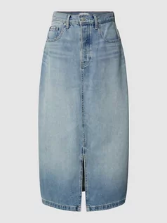 Spódnice - Spódnica jeansowa z 5 kieszeniami - grafika 1