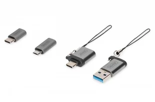 DIGITUS Zestaw adapterów USB Premium - 4 częściowy DB-300510-000-G | - Pozostałe akcesoria sieciowe - miniaturka - grafika 1