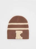 Czapki dla dzieci - Reserved - Czapka z naszywką - brązowy - miniaturka - grafika 1