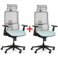 Fotele i krzesła biurowe - Krzesło biurowe JANE 1+1 GRATIS, zielone - miniaturka - grafika 1