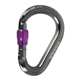 Karabinek wspinaczkowy zakręcany Camp Nimbus Lock gunmetal/fuchsia - ONESIZE - Sprzęt wspinaczkowy - miniaturka - grafika 1