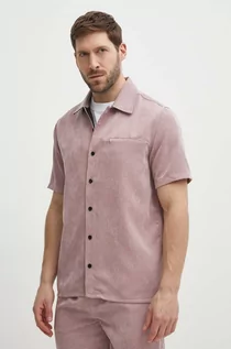 Koszule męskie - Picture koszula sztruksowa Nollur kolor różowy regular z kołnierzykiem klasycznym MTS1014 - grafika 1