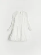 Sukienki i spódniczki dla dziewczynek - Reserved - Tiulowa sukienka - biały - miniaturka - grafika 1