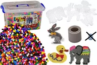 Prace ręczne dla dzieci - Koraliki Do Prasowania Zestaw Prasowanki 6000 Koralików W Skrzyni Duże 1Cm - miniaturka - grafika 1