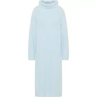 Sukienki - RISA Damska sukienka z długim rękawem midi lymoa, jasnoniebieski, XS-S - miniaturka - grafika 1