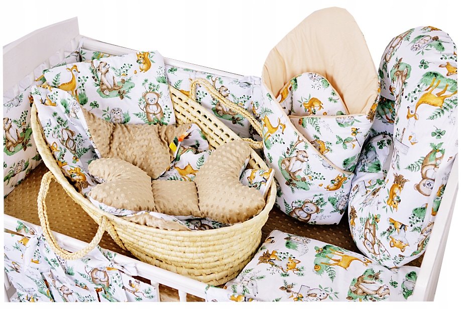 Komplet Pościel 14 El Do ŁÓŻECZKA120x60 Bawełna Kocyk Becik Rogal Motylek