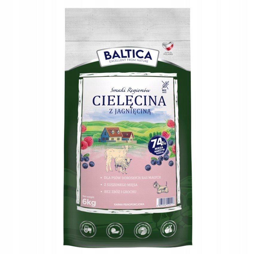 Baltica Adult Cielęcina z jagnięciną XS/S 6kg