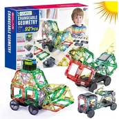 Układanki dla dzieci - Klocki Magnetyczne Konstrukcyjne Edukacyjne Budowa Auta Solarnego Układanka - miniaturka - grafika 1