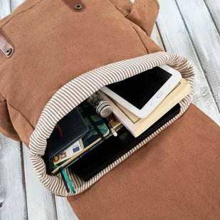 PLECAK MĘSKI NA LAPTOPA A4 ZE SKÓRY WEGAŃSKIEJ PAOLO PERUZZI E-03-MC - Torby na laptopy - miniaturka - grafika 7