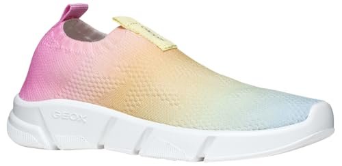 Geox J Aril Girl E dziewczęce sneakersy, Biały, 35 EU