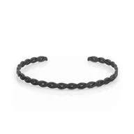 Bransolety męskie - Bransoletka metalowa w kolorze czarnym EM 47 - EM Men's Accessories - miniaturka - grafika 1