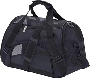 Aptel Pojemna TORBA transportowa dla kota małego psa 53x33cm czarna DA180 - Transportery dla kotów - miniaturka - grafika 1