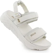 Sandały damskie - Sandały sportowe damskie na rzep kremowe Big Star RR274A076 39 - miniaturka - grafika 1