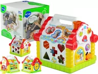 Sortery dla dzieci - Import LEANToys Edukacyjny Wielofunkcyjny Domek Pianinko Sorter - miniaturka - grafika 1