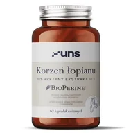 Witaminy i minerały dla sportowców - UNS Korzeń Łopianu 10% Arktyny Ekstrakt 10:1 60vegcaps - miniaturka - grafika 1