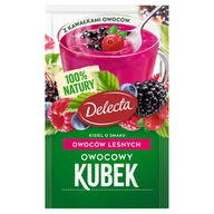 Kisiel - Delecta Owocowy Kubek Kisiel o smaku owoców leśnych z kawałkami owoców 30 g - miniaturka - grafika 1