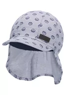 Czapki damskie - Sterntaler Unisex dziecięca czapka z daszkiem, ochrona karku, kotwica, czapka dziecięca, jasnoszare, 49 - miniaturka - grafika 1