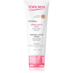 Topicrem UH FACE HYDRA+ Radiance Tinted Cream tonujący krem nawilżający SPF 40 odcień Medium 40 ml - Kremy do twarzy - miniaturka - grafika 1