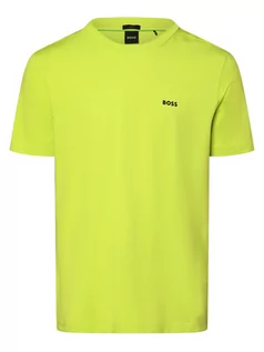 Koszulki męskie - BOSS Green - T-shirt męski  Tee, zielony - grafika 1