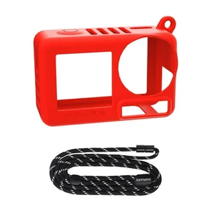 Silikonowe etui z paskiem Sunnylife OA5-BHT885-R do ACTION 5 PRO (czerwone) Sunnylife - Torby fotograficzne i futerały - miniaturka - grafika 1