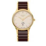 Zegarki męskie - Zegarek ROAMER - C-Line 658833 48 35 63 Brown/Gold - miniaturka - grafika 1