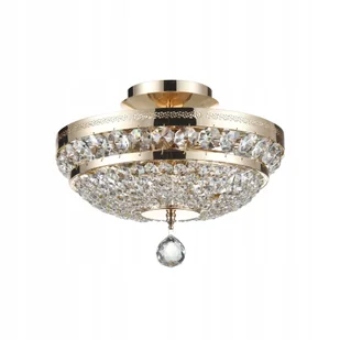 Lampa sufitowa żyrandol złoty pałacowy z kryształkami glamour 3 pkt Maytoni - Lampy sufitowe - miniaturka - grafika 1